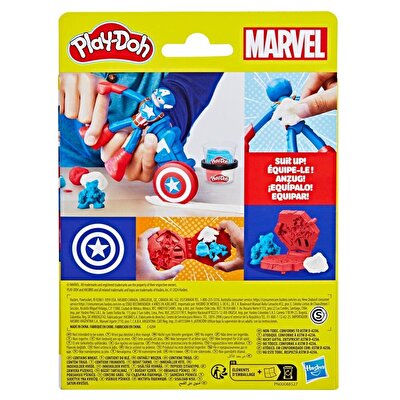 Play Doh Marvel Figürü ve Oyun Hamuru Seti Captain America G0056