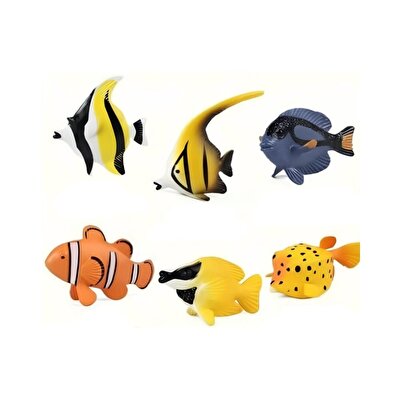 6'lı Tropikal Balıklar Hayvan Seti