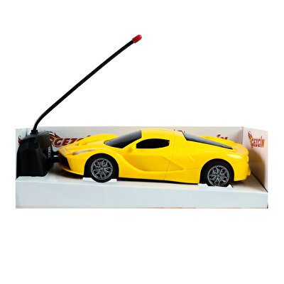 1:18 Pilli Uzaktan Kumandalı Full Fonksiyon Sarı Gezgin Araba