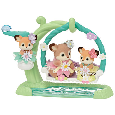 Sylvanian Families Geyik Bebeklerin Çiçekli Salıncak Seti