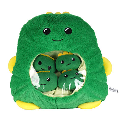 Dinozor Anne ve Mini Dino Bebekler Peluş Çanta Seti