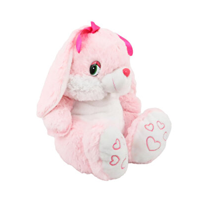 Sakallı Pembe Tavşan 45 Cm