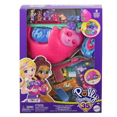 Polly Pocket Çanta Olabilen Micro Oyun Setleri Sloth Family HRD40