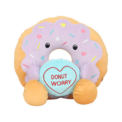 Donut Peluş Mor Yastık