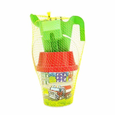 Kırmızı Kapaklı Yeşil Suluklu Kova Seti 1011