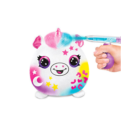 Airbrush Plush Sürpriz Squishy Paint Bucket Unicorn