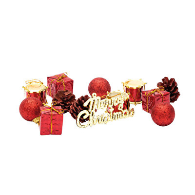 Karışık 13'lü Yılbaşı Çam Ağacı Süsü