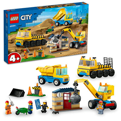 LEGO City İnşaat Kamyonları ve Yıkım Gülleli Vinç 60391