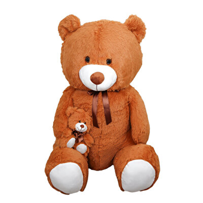 Yavrulu Fularlı Kahverengi Ayı 100 Cm