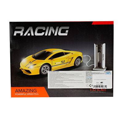 Şarj İstasyonlu Uzaktan Kumandalı Spor Sarı Araba