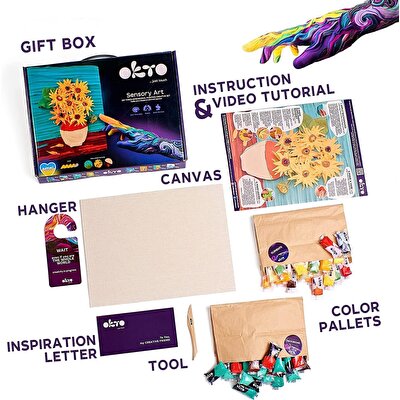 OKTO Sunflowers 3D Duyusal Sanat Seti