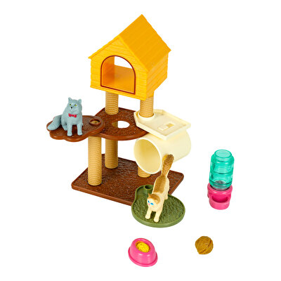 Evcil Hayvan Yavru Kedi Kulübeli Sürpriz Paket Oyun Seti