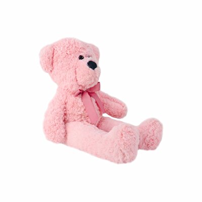 Büyük Kurdeleli Pembe Ayı 50 Cm