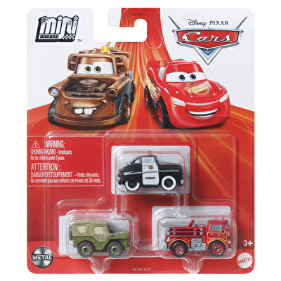 Cars Mini Karakter Arabalar Üçlü Paket HLL62