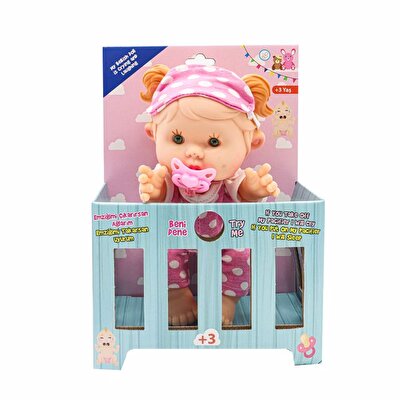 Ağlayan Bebiş Bebek Açık Pembe Puantiyeli