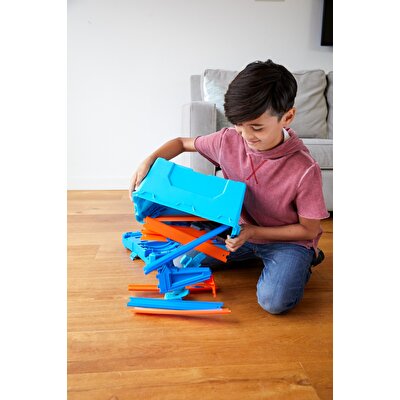 Hot Wheels Track Builder Kutulu Uzman Serisi Yarış Seti Dönen Parkur Kutusu FLK90