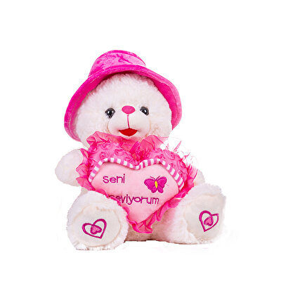 Sevimli Şapkalı Ayıcık 39 cm.