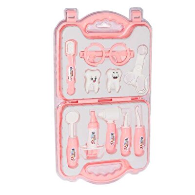 Çantalı Oyuncak Doktor Seti Pembe Dişçi Seti