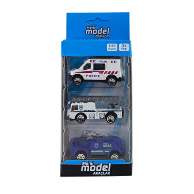 Mega Üçlü Die-Cast Araçlar Ambulans-Asansör-TOMA