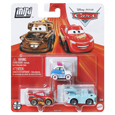 Cars Mini Karakter Arabalar Üçlü Paket HLL61