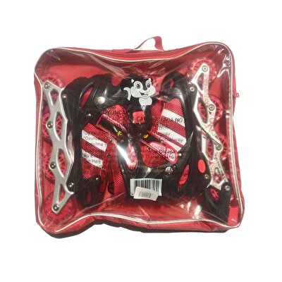 Pasifik Işıklı Çiftlenebilir Paten S Kırmızı 29-33