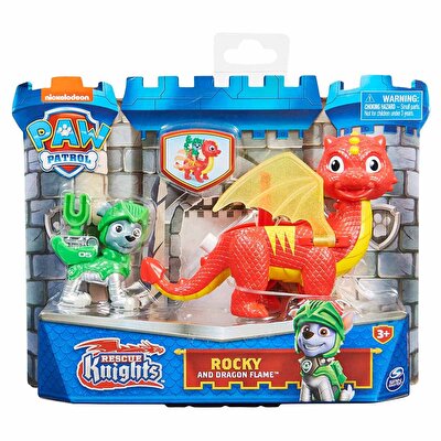Paw Patrol Rescue Kni̇ghts Oyun Seti̇ Rocky And Dragon Flame