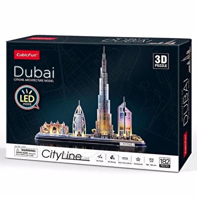 Cubic Fun Led Işıklı Dubai 3D Puzzle 182 Parça