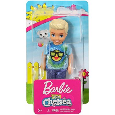 Barbie Chelsea Emoji Desenli Tişörtlü Erkek Bebek FRL83