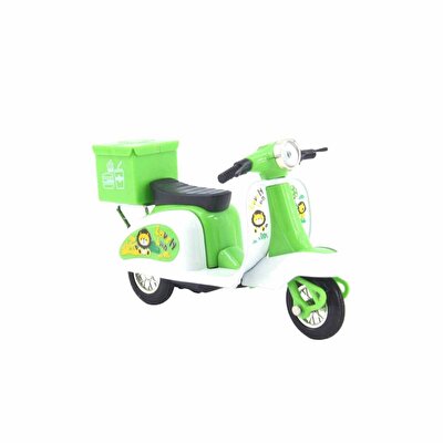 Kutulu Die Cast Yeşil Kurye Motor