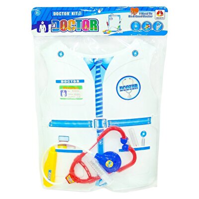 Kartela Kostümlü Erkek Doktor Seti