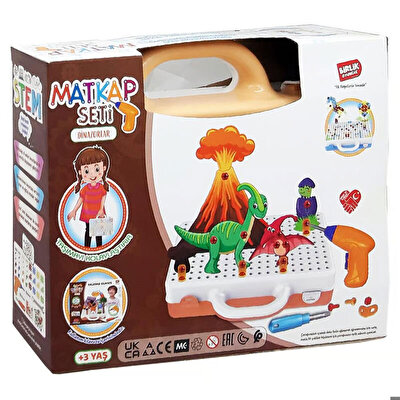 Eğitici Pilli Çalışan 3D Matkap Seti Sök Tak Dinozorlar
