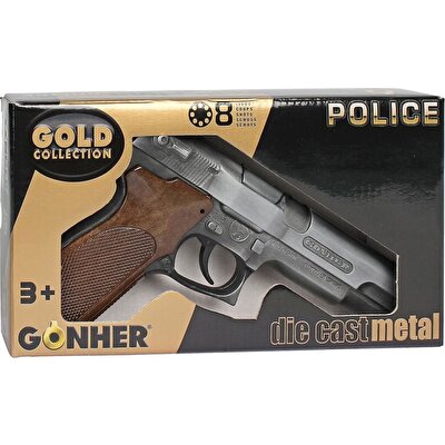 Poli̇ce Pi̇stol 8 Shots Old Si̇lver
