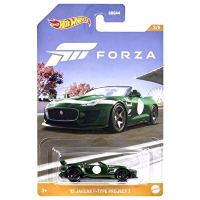 Hot Wheels Temalı Arabalar Auto Forza 15 Jaguar F-Type Project 7 HLK27
