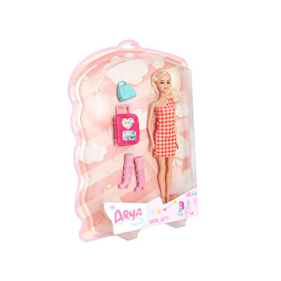 Arya'nın Tatil Seti Kareli Desen Elbiseli