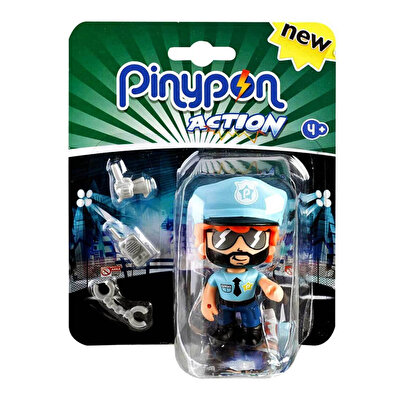 Pinypon Aksiyon Figürler Turkuaz Şapkalı Polis