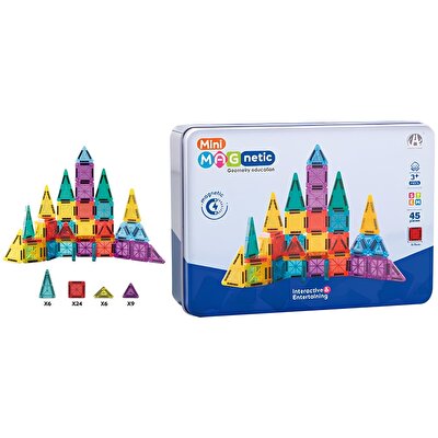 Mini Manyetik Bloklar Seyahat Seti 45 Parça