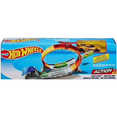 Hot Wheels Akrobasi Atlayışı Yarış Seti Çemberli FTH82