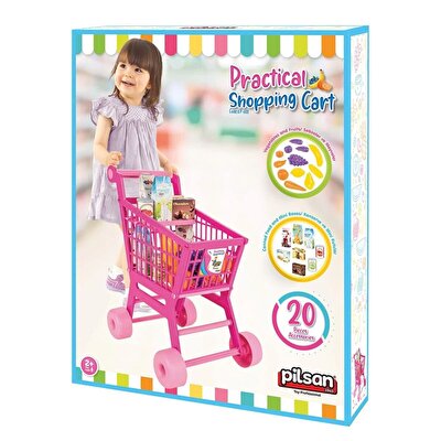 Pilsan Pratik Market Arabası Pembe