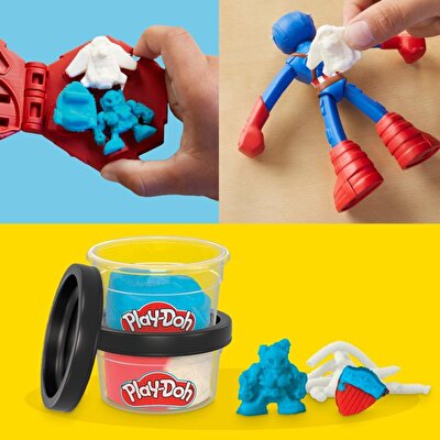 Play Doh Marvel Figürü ve Oyun Hamuru Seti Captain America G0056