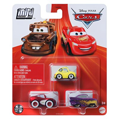 Cars Mini Karakter Arabalar Üçlü Paket HXY64