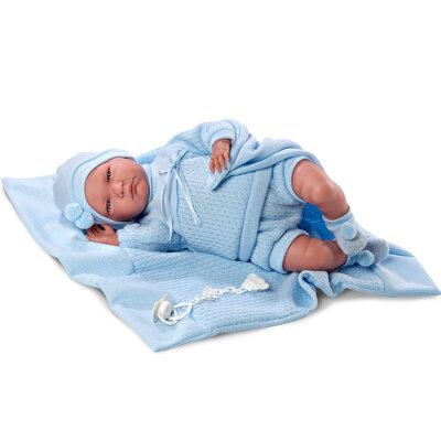 Llorens Lalo Toquilla Celeste Sesli 40 Cm