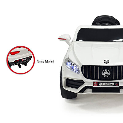 Maestro Akülü 12 Volt Araba Beyaz