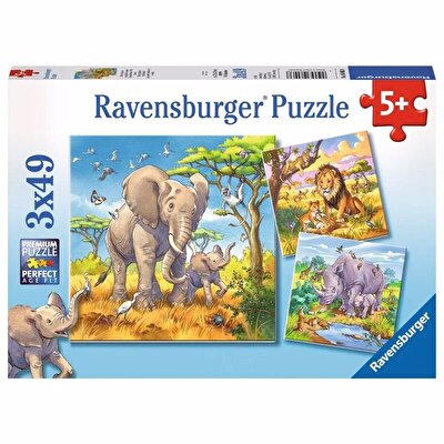 Ravensburger Wild Animals Puzzle 49x3 Parça