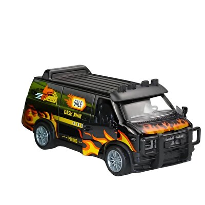 1:36 Die Cast Çek Bırak Siyah Arazi Minibüsü