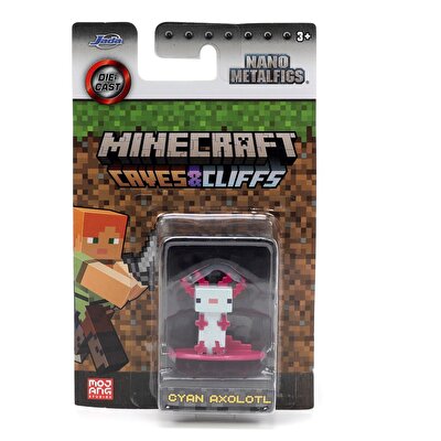 Minecraft Nano Tekli Metal Figür Cyan Axoltl
