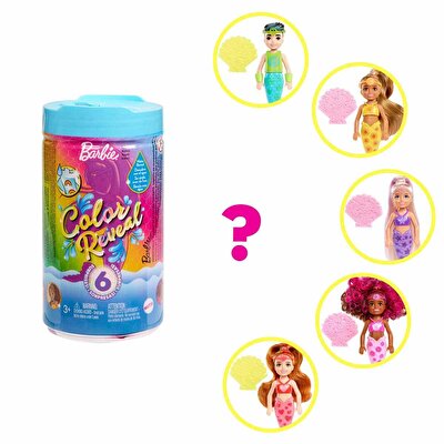Barbie Color Reveal Renk Değiştiren Sürpriz Chelsea Gökkuşağı Deniz Kızı HDN75