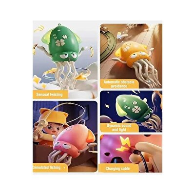 Dansçı Kali Müzikli Işıklı Hareketli Ahtapot Pembe