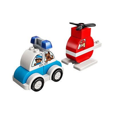 LEGO Duplo İtfaiye Helikopteri ve Polis Arabası V29 10957