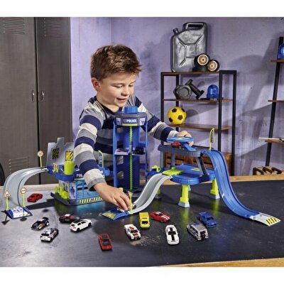 Majorette Büyük Polis İstasyonu Oyun Seti + 5 Metal Araç