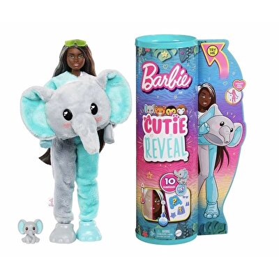Barbie Cutie Reveal Bebekler Barbie Tropikal Orman Serisi Fil HKP98